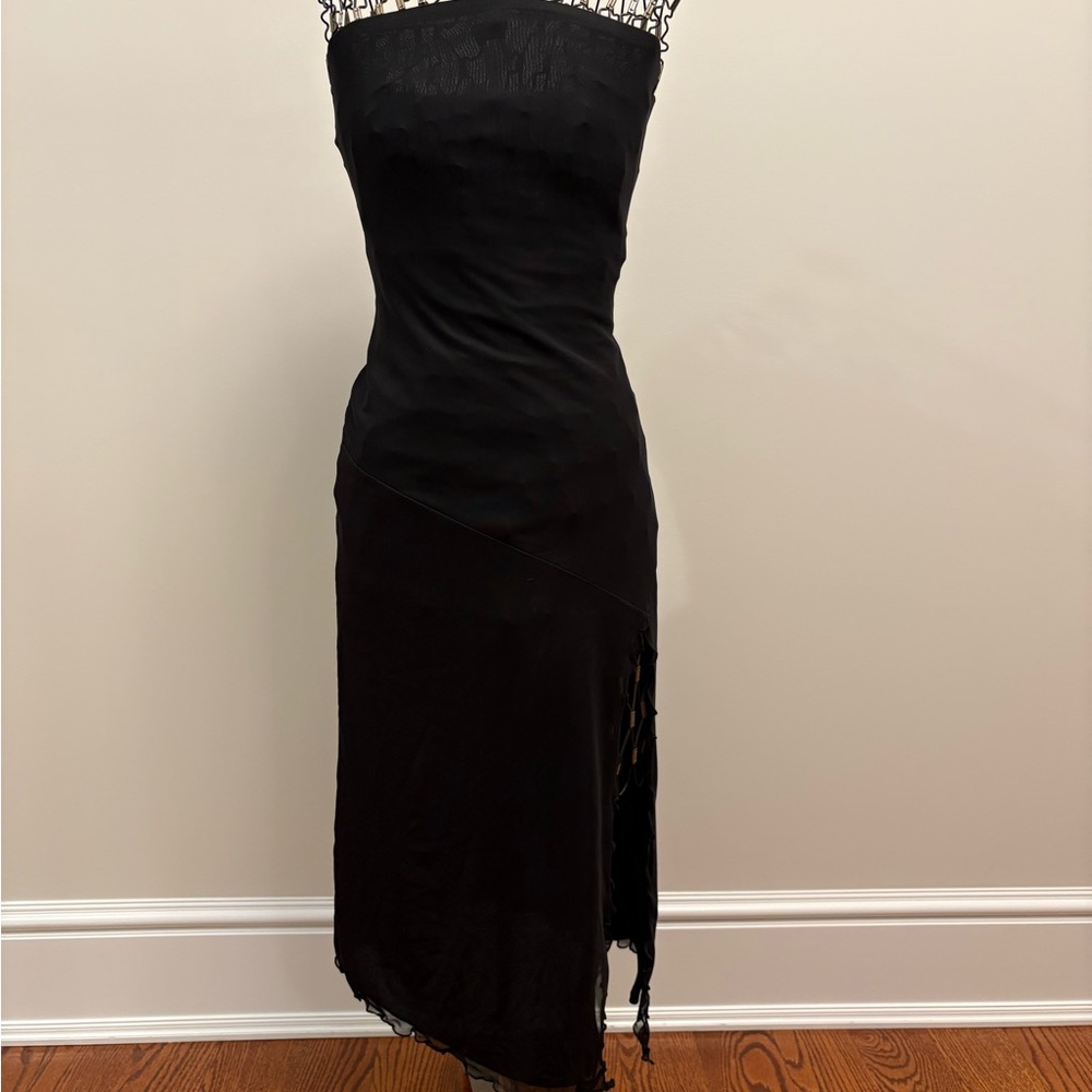 UO Samara Mesh Strapless Midi Dress